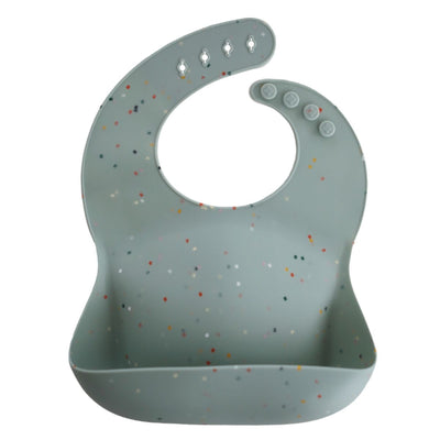 Babador De Silicone Infantil Mushie Verde Topazzio - BR - Design Ajustável